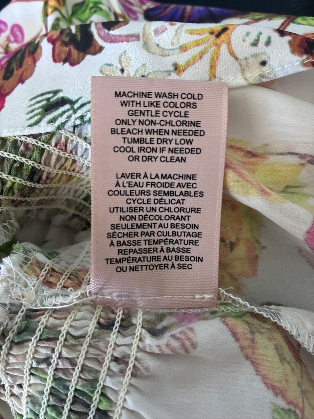 Milkmaid Romantic Summer Floral Ruffle Smocked V-Neck Peplum Blouse Sz XS - Picture 9 of 11